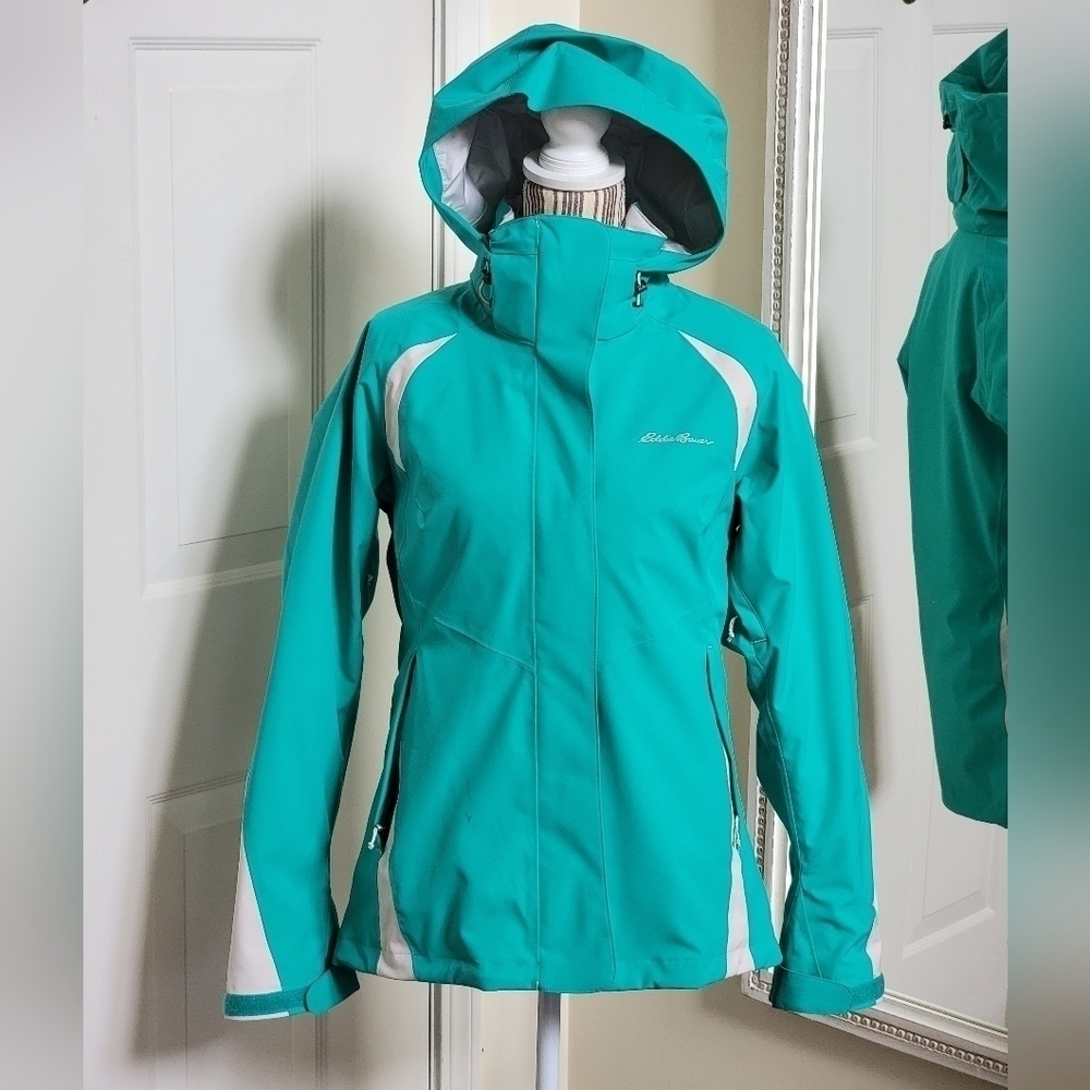 Eddie Bauer Women's Seafoam Powder Search 3-In-1 Snow Ski Jacket Medium